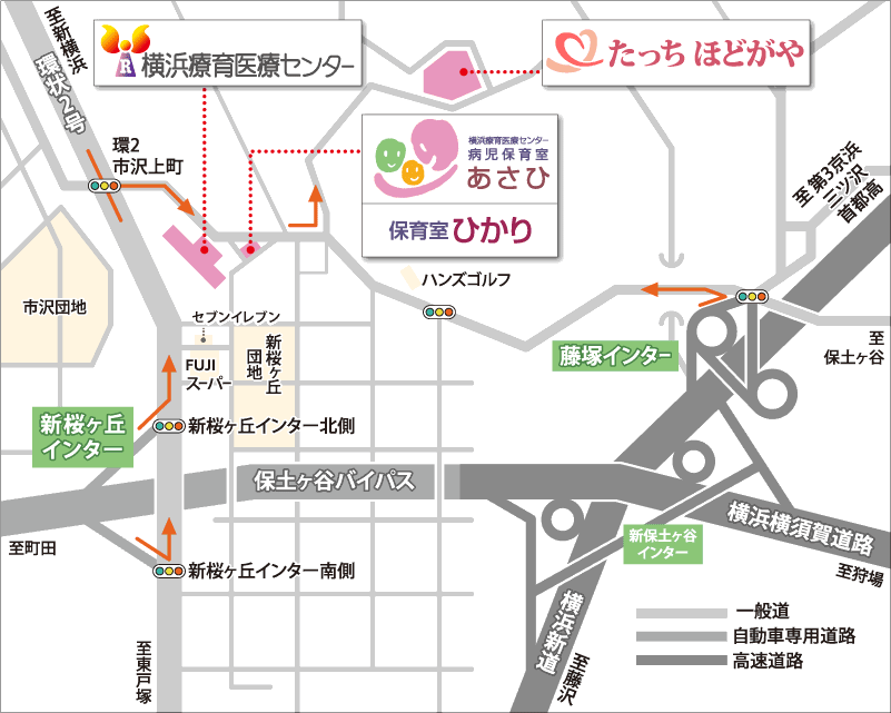 横浜療育医療センター　地図